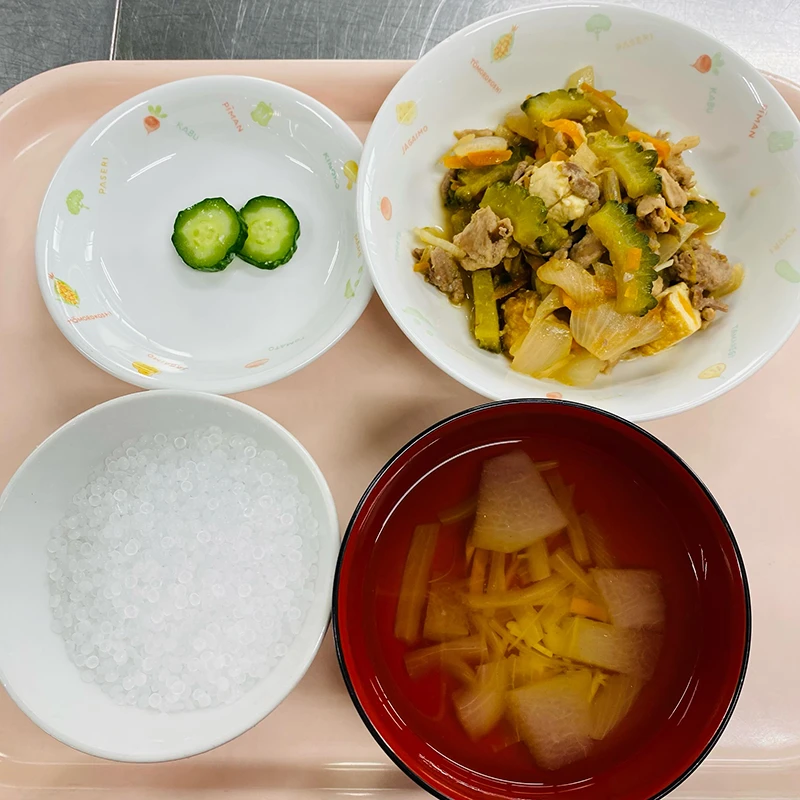 神田保育園キッチンだより👩🏻‍🍳ゴーヤチャンプル
