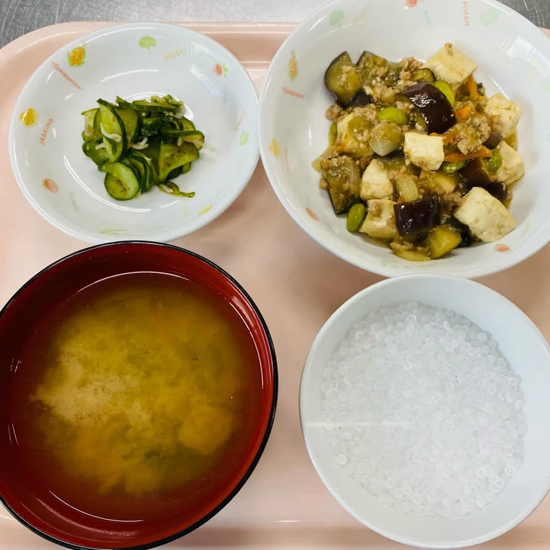 神田保育園キッチンだより👩🏻‍🍳麻婆茄子